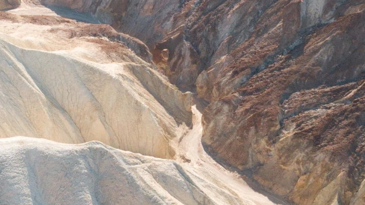 close-up of textured mountain range